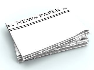 Image showing Blank Newspaper With Copyspace Shows News Media Headline Space