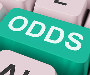 Image showing Odds Key Shows Online Chance Or Gambling