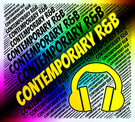 Image showing Contemporary R&B Represents Rhythm And Blues And Rnb