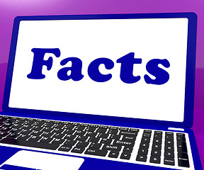 Image showing Facts Laptop Shows True Information And Knowledge