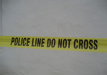 Image showing Police line