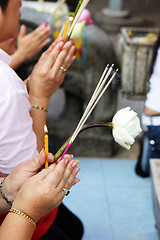 Image showing Buddhism hands