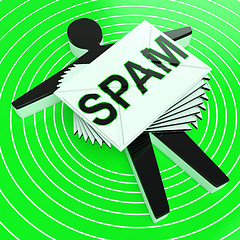 Image showing Spam Target Shows Junk Unsolicited Unwanted E-mail