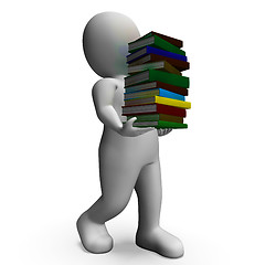Image showing Student Carrying Books Shows Education