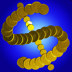 Image showing Coins Dollar Symbol Shows American Market