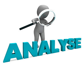 Image showing Analyse Character Shows Investigation Analysis Or Analyzing