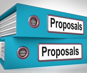 Image showing Proposals Folders Mean Suggesting Business Plan Or Project