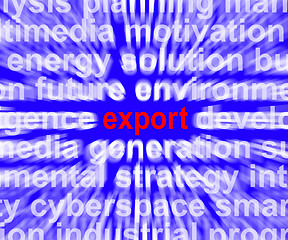 Image showing Export Word Means International Trade And Shipping