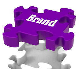 Image showing Brand Jigsaw Shows Business Trademark Or Product Label