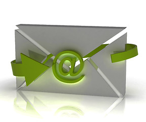 Image showing Envelope Sign Shows Internet Communication Message Online