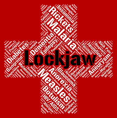 Image showing Lockjaw Word Shows Poor Health And Affliction
