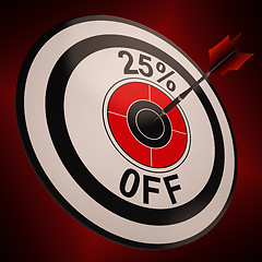 Image showing 25 Percent Off Shows Markdown Bargain Advertisement