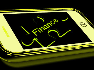 Image showing Finance Smartphone Means Credit And Loan Money