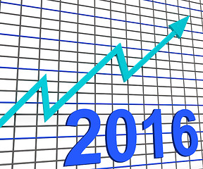 Image showing Twenty Sixteen Graph Chart Shows Increase In 2016