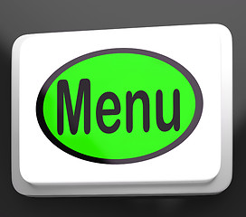 Image showing Menu Button Shows Ordering Food Menus Online