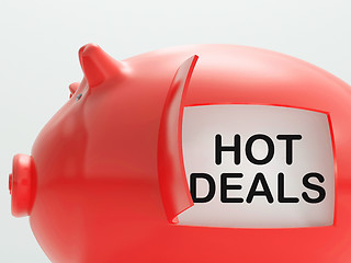 Image showing Hot Deals Piggy Bank Shows Cheap And Quality Products