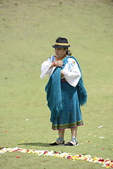 Image showing An Indian woman in traditional costume.