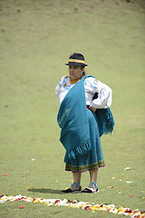 Image showing An Indian woman in traditional costume.