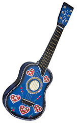 Image showing Blue guitar-toy