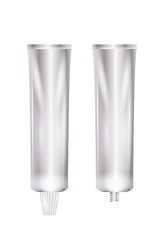 Image showing closed and open silver tube