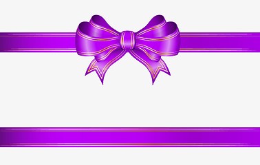 Image showing violet ribbon and bow