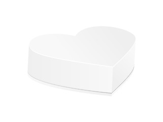 Image showing closed white blank heart box