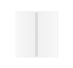 Image showing white blank spiral paper book