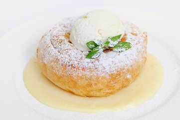 Image showing donut with ice cream