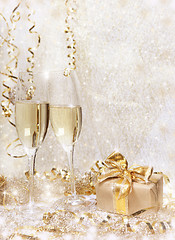 Image showing New Year champagne gift