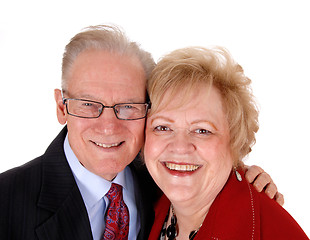 Image showing Lovely older couple in closeup.