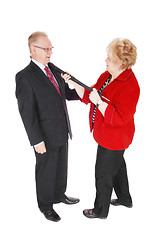 Image showing Senior couple having fun.