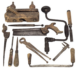 Image showing Old Wooden Tools