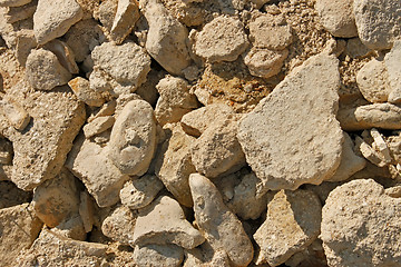 Image showing Limestone stones and sand