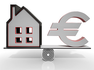 Image showing House And Euro Balancing Showing Investment