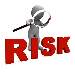 Image showing Risky Character Shows Dangerous Hazard Or Risk