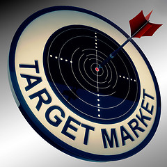 Image showing Target Market Means Aiming Strategy At Consumers