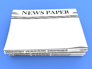 Image showing Blank Newspaper With Copy Space Shows News Media Headline