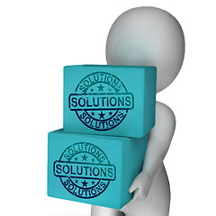 Image showing Solutions Boxes Mean Solving Market And Product Problems