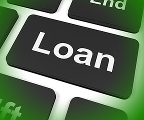 Image showing Loan Key Means Lending Or Providing Advance