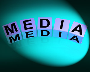 Image showing Media Dice Refer to Radio TV Newspapers and Multimedia