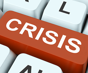 Image showing Crisis Key Means Calamity Or Situation\r