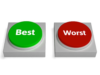 Image showing Best Worst Buttons Shows Champion Or Worse