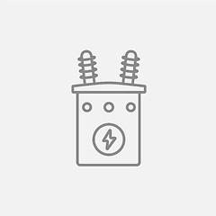 Image showing High voltage transformer line icon.