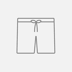 Image showing Swimming trunks line icon.