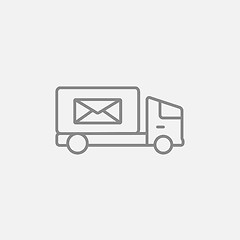 Image showing Mail van line icon.