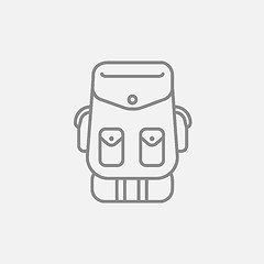 Image showing Backpack line icon.