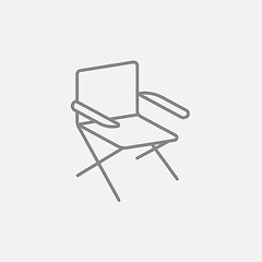 Image showing Folding chair line icon.