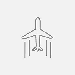 Image showing Cargo plane line icon.