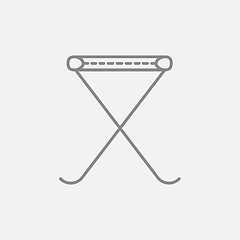 Image showing Folding chair line icon.