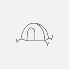 Image showing Tent line icon.